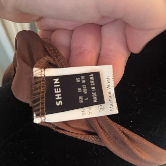 SHEIN- brown wrap top (can be worn different ways) - Picture 3 of 3